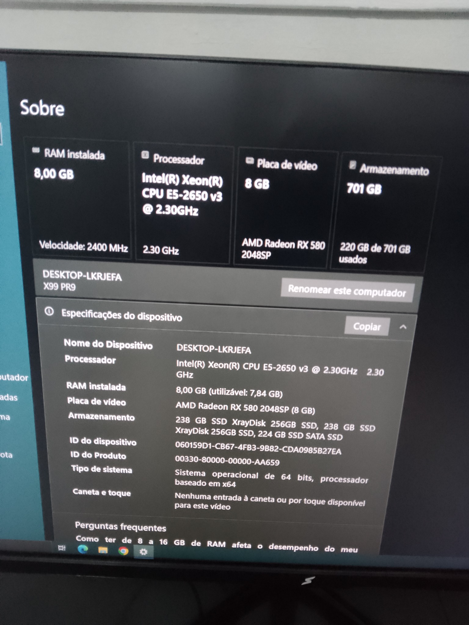 Sobre o computador